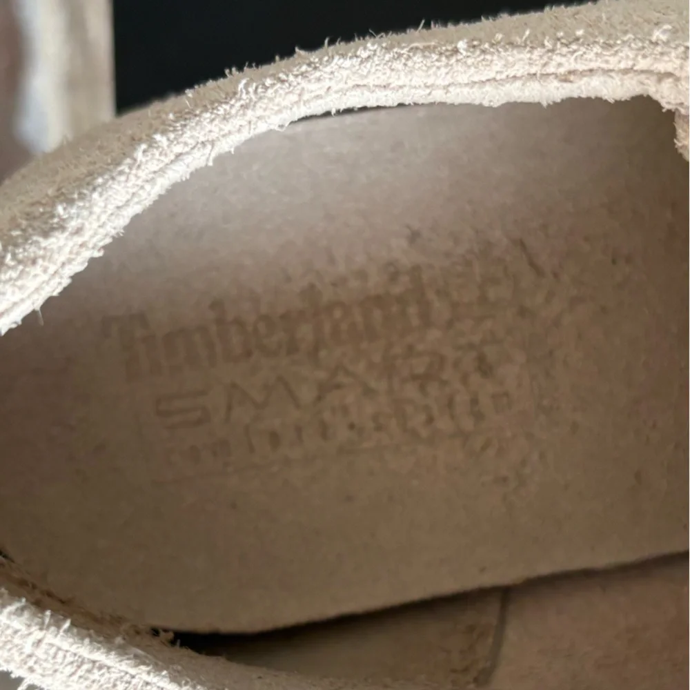 Timberland Smart Comfort Square Toe Loafers Size 8 Oatmeal Suede - Picture 5 of 12